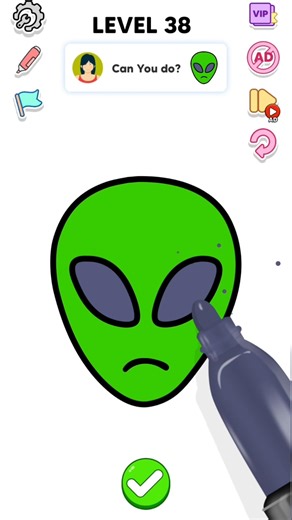 perfect amazing alien drawing in a game👽🎮 #trending #shorts