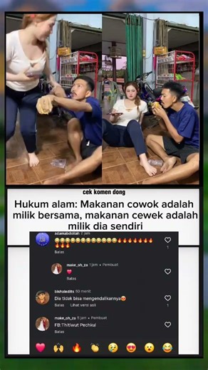 Makanan Cowok adalah Milik Bersama! 🍔😂RelationshipGoals #DramaPacaran #HumorIndo