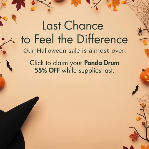 🎃 Spooky Sale Alert 🎃 This little drum is scary good. Tuned to 432 Hz — a sound so calming, it’s almost supernatural. No tricks. Just real peace you can hear… and feel. 👻 55% OFF for a limited time. No wrong notes. No stress. Just tap and play. 👉 https://pandadrum.com/pages/collection | Panda Drum