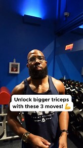 3 Movements to Build Bigger Triceps 💥💪🏾If you want arms that actually fill out the sleeves, stop overdoing curls and start training your triceps the RIGHT way.Here’s 3 of my favorite tricep builders — all with the EZ curl bar:1️⃣ EZ Bar Skull CrushersHands on the soft grip, elbows tucked, bring it back and press forward.The farther you extend those elbows behind you, the more fire your triceps feel 🔥2️⃣ Close-Grip PressKeep that bar tight to your body — press up with control.Closer = more tr