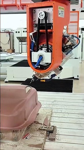 5-axis machine for high-precision non-metallic complex parts processing. #cnc #machine