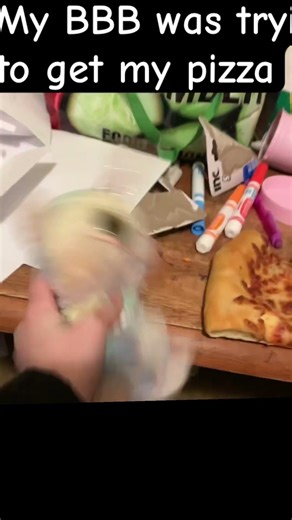 I got mad because my beanie boo was going to get my pizza