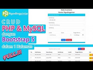 CARA MUDAH Membuat CRUD dengan PHP & MySQL + Bootstrap 5 dalam 1 Halaman