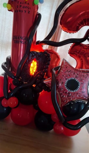 Stranger Things Themed Display for a Teenage Celebration