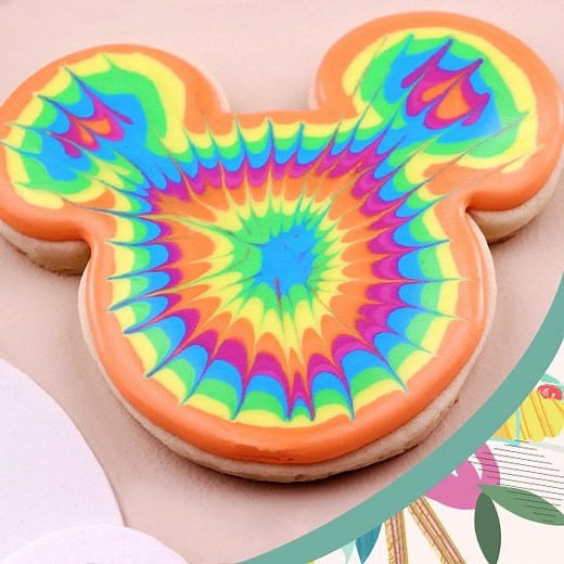 Enjoy a swirl of magic with every bite of these royal icing cookies! ✨ | Disney Eats