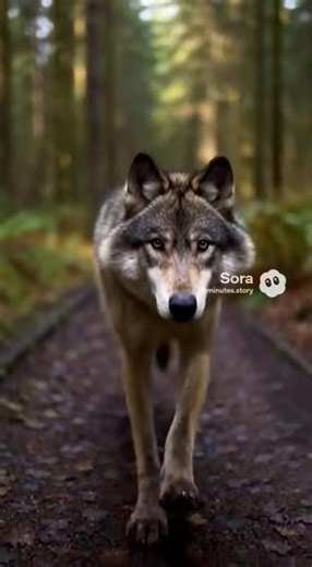 10 Seconds of Terror: Rushing Timber Wolf Sprint! #cinematic #nature