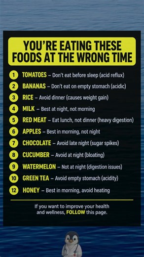 12 Foods You Might Be Eating at the Wrong Time ⚠️ | Best Time to Eat These Foods