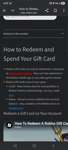 How to redeem your roblox giftcard