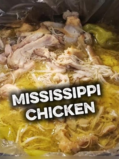 MISSISSIPPI CHICKEN #easyrecipe #chicken #dinneridea #crockpot