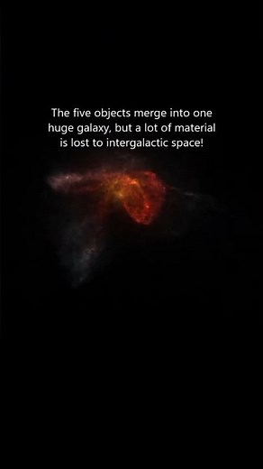 Four Big Galaxies vs. Tiny Dense Galaxy 🌌😱 #spacesim