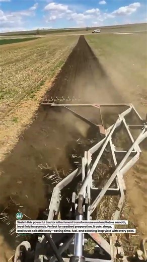 Precision Field Leveling in Action! #FarmingTech #TractorLife #AgriInnovation