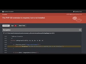 Symfony 7 The PHP GD extension is required, but is not installed