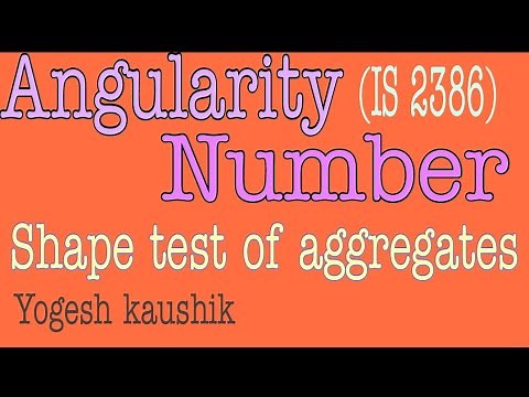 ANGULARITY NUMBER TEST I SHAPE TEST OF AGGREGATES I ANGULARITY NUMBER DETERMINATION I CONCRETE TECH.