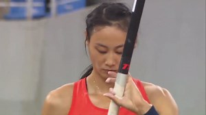 全国田径锦标赛女子撑竿跳高回顾，李玲4米60夺冠