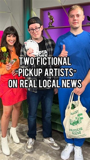 18K views · 278 reactions | My friends and I created characters of two Canadian pickup artists (satire on pickup artist culture) and were able to find a re local news station willing to let our two characters appear on their programming. This clip is from a full length web series we made #comedy #satirecomedy #satire #pickupline | Bo Johnson Comedy | Facebook
