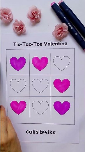 Cute DIY Tic-Tac-Toe Valentine! 🖍️❤️ (FREE Printable) #shorts #valentines