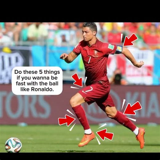 Cristiano Ronaldo is one of the most electrifying athletes on the planet. Even at his age, he’s still performing at a high level because he’s still explosively fast — with and without the ball. A lot of athletes slow down the moment they start dribbling, but here’s the science: The mechanics that create elite speed don’t change just because the ball is at your feet. When you sprint, your body relies on: • Dorsiflexed ankles to create a stiff lever for force transfer • Front-side mechanics (high 