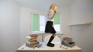 Little Girl White Shirt Black Skirt Stock Footage Video (100% Royalty-free) 23354092 | Shutterstock