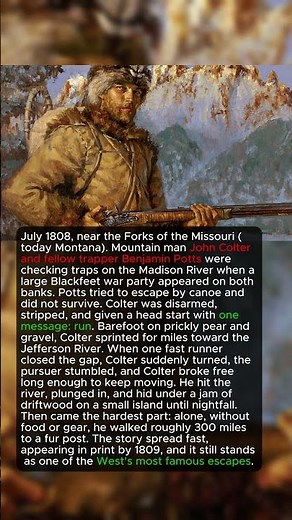 Colter’s Run: The Legendary Escape of a Mountain Man #history #wwii