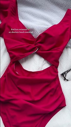 Red swimsuit: Alluring style meets premium quality #fok #thatgirl #swimsuit