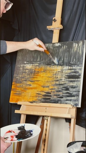 Starting a new painting during open studio livestream