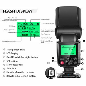 NEEWER 750II Camera Flash For Nikon DSLR Cameras