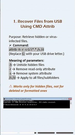 Recover files using Command Prompt (CMD) or an easier alternative — WinfrGUI #filerecovery