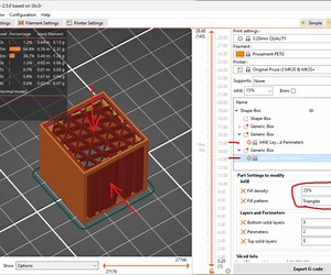 Rotate the infill pattern direction
