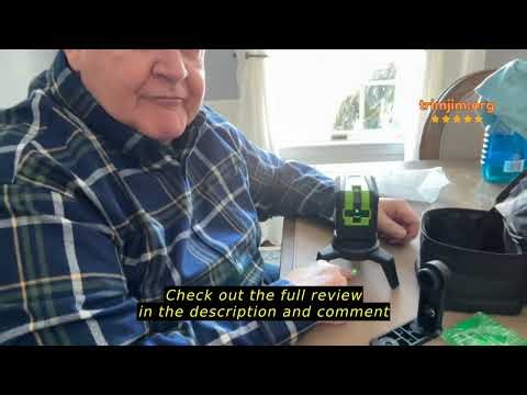 Review Laser Level with 2 Plumb Dots - Huepar 2 Plumb Points and 2 Cross Line Alignment Laser Level