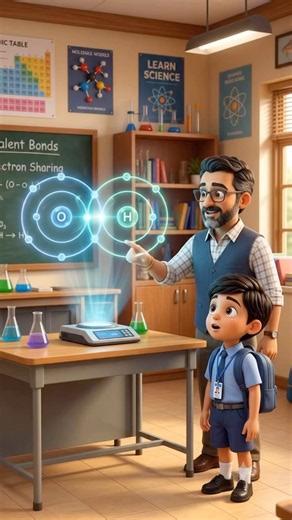 Types of Covalent Bonds: Single, Double & Triple ⚡ #chemistry #science #covalentbonds #shorts #ai