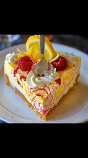 🍋🍓 Luscious Lemon Raspberry Swirl Cheesecake – creamy, tangy, and stunning! Perfect for any occasion and sure to impress. ❤️ #LemonRaspberryCheesecake #ViralDesserts #SweetTreats #optimalrecipes | Optimal Recipes
