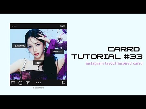 ☆﹕instagram layout inspired carrd tutorial #33 © decentbits