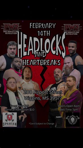 📍Where:200 Airport St, Wiggins, MS 39577/ February 14, 2026/Doors Open: 6:00 PM/Bell Time: 7:00 PM