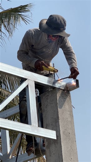 2.5M views · 11K reactions | Welding Tips Steel Roof Installation,Steel Roof Installation Techniques ​#Amazing #constructioncity #concrete #brickwall #constructionlife #construction #welding #technology #Innovative #Trick #steel #blacksmith #shorts #reels #workout​ #plastering #Diy #howtogrout #constructionwork #crafts #HomeBuilder #tips #art #carpenter #design #diycrafts #diyprojects #How #diy #reelsvideo | Creative Handmades Ideas Diy | Facebook