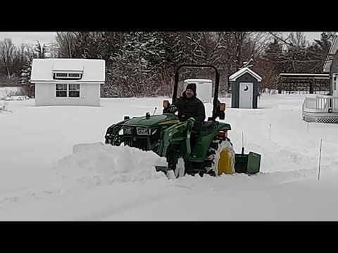 Frontier Snow Pusher on John Deere 3035D