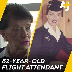 2.7M views · 8.9K reactions | The world's oldest flight attendant turns 82 this week, and she's still flying. | AJ+ | Facebook