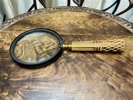 Handle Magnifying Glass Antique Style Handheld Desk Magnifier Collectible Gift - Etsy