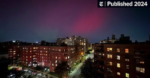 A Rare Sighting of Northern Lights Entrances Viewers in New York Area