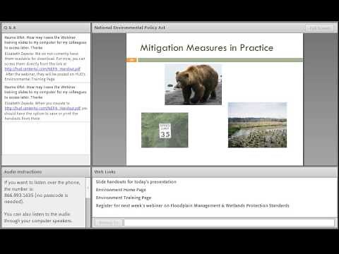 Environmental Review Webinar: Introduction to the National Environmental Policy Act (NEPA) - 9/19/12