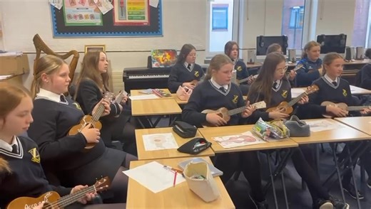 6.6K views · 67 reactions |  Here’s a little snippet of 9J sounding fantastic as they perform ‘Ho Hey’ on the ukulele as part of their current unit of work!  Brilliant energy, great teamwork, and plenty of musical talent on show — well done, 9J!  #UkuleleVibes #MusicInAction #HoHey #OLGS | Our Lady's Grammar School | Facebook