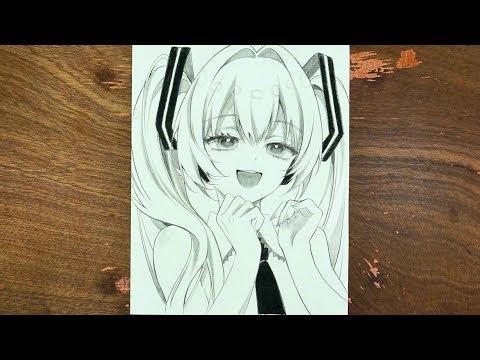 How To Draw Hatsune Miku | Step By Step | Anime Sketch