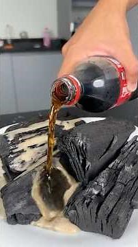 Mix Coca-Cola with Charcoal and see what happens! 🥤🔥