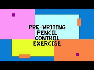 Pre-Writing Pencil Control Exercise for Early Years Students