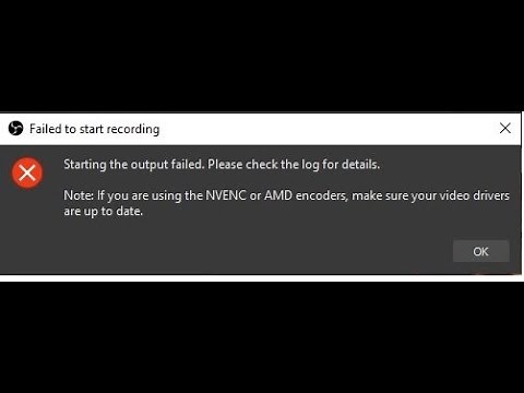 OBS Streaming ERORR FIX (Starting the output failed. Please check the details)