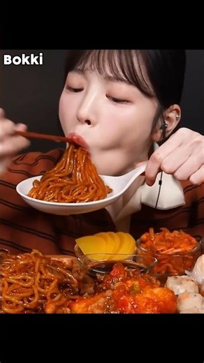 KOREAN NOODLES MUKBANG EATING ‼️🤤