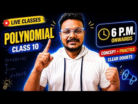 Polynomial Class X|| Live Class || Solved Important Questions||