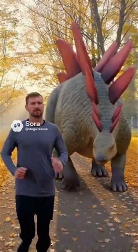Morning Run With a Stegosaurus | Jogging Partner From the Jurassic #Stegosaurus