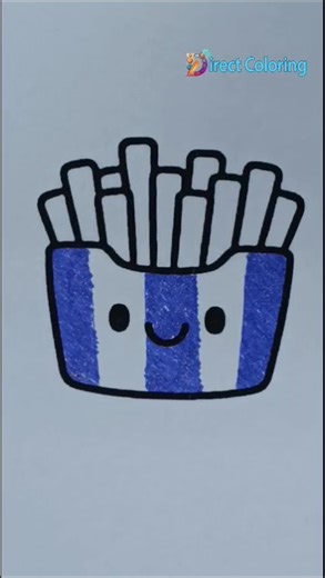 Cute French Fries Coloring 🍟 So Satisfying to Watch!