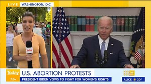 President Joe Biden is this morning under pressure to issue an executive order to protect the rights of American women. #9News | Nightly at 6pm | 9 News