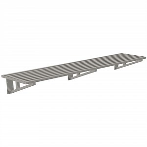 Advance Tabco DT21-8 21" x 96" Heavy-Duty Stainless Steel Slotted Wall Shelf